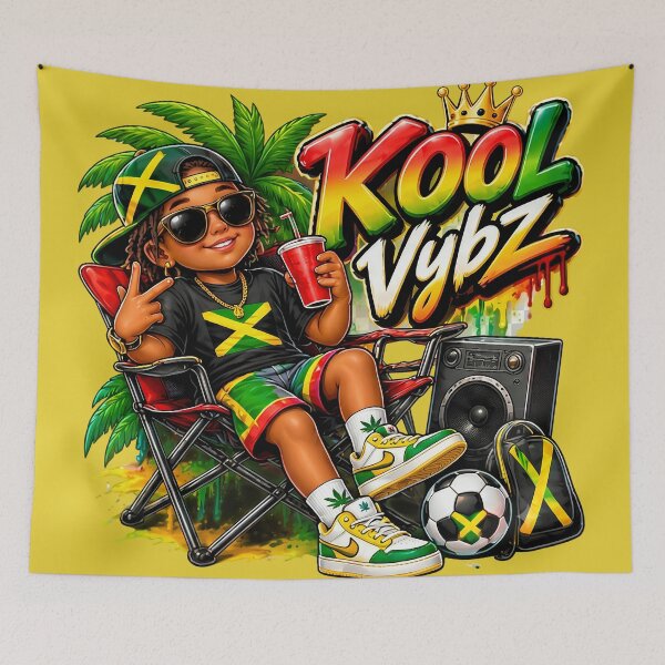 Item preview, Kool Vybz Jamaica Reggae Vibe Chill Kid Art designed and sold by digitalbob60.