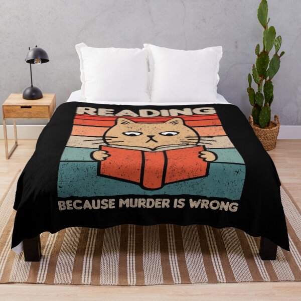 Item preview, Reading Because Murder Is Wrong - Funny Book Reader & Lover Gift designed and sold by xelkaiory.