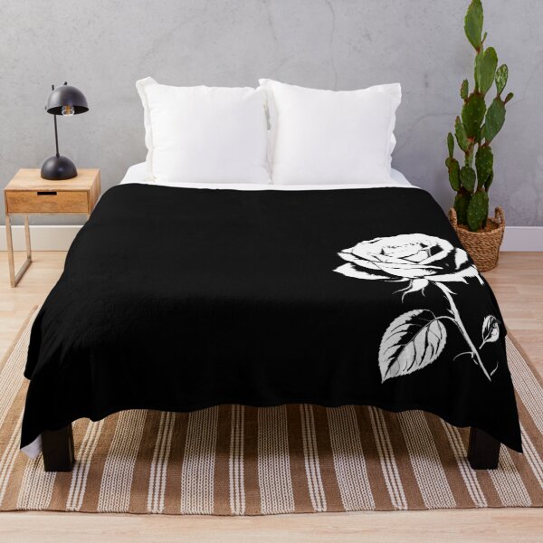 Item preview, Rose White on Black Vintage Urban Cool Design 2 Shapes Mania designed and sold by Shapes-Mania.