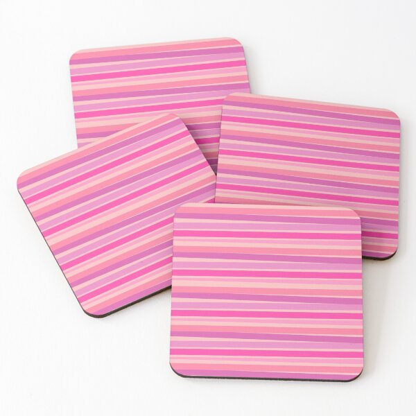 Item preview, Cute Y2K Pink Horizontal Stripe Pattern | Girly Retro 2000s Pop Princess Aesthetic designed and sold by BrontesWhimsyStore.