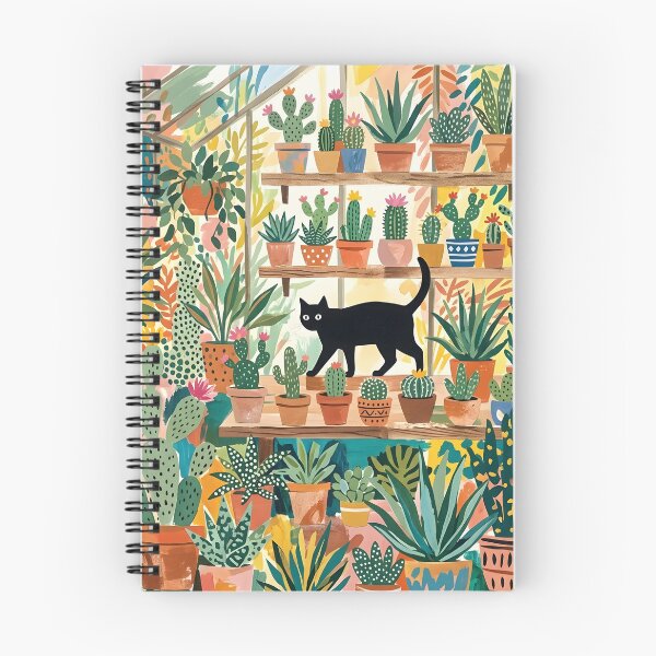 Item preview, Succulent Shelf & Black Cat Silhouette Matisse Style Print designed and sold by DuckOddity.