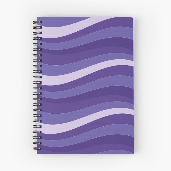 Item preview, Blue purple shaded wavy striped preppy pattern designed and sold by fluffyfamcraft.