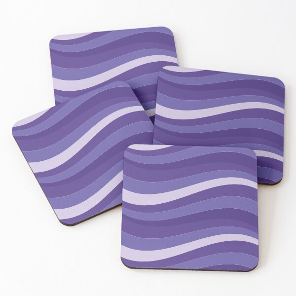 Item preview, Blue purple shaded wavy striped preppy pattern designed and sold by fluffyfamcraft.