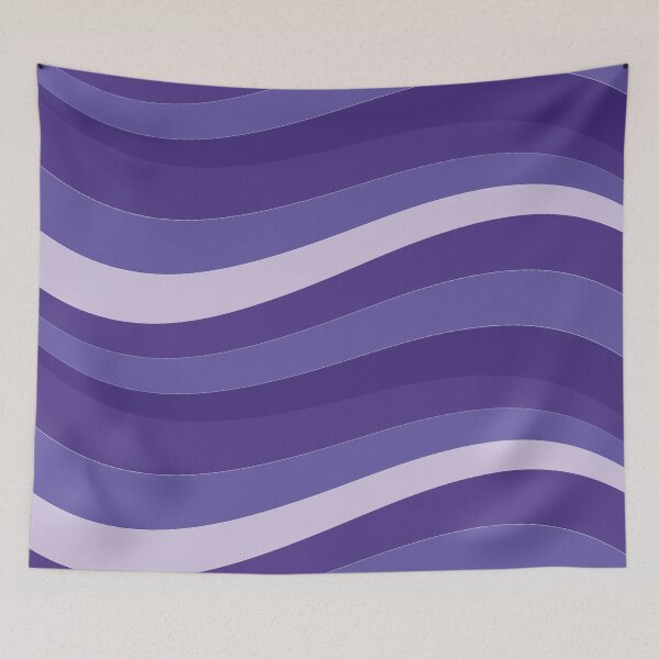 Item preview, Blue purple shaded wavy striped preppy pattern designed and sold by fluffyfamcraft.