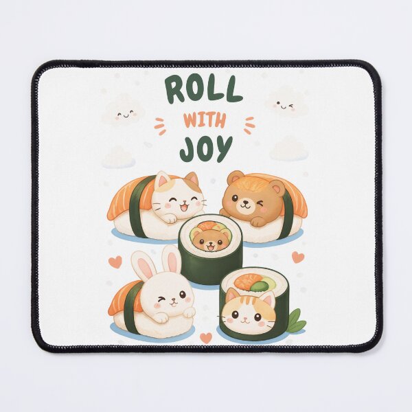 Item preview, Cute Kawaii Sushi Family Seamless Pattern designed and sold by NuviBees.