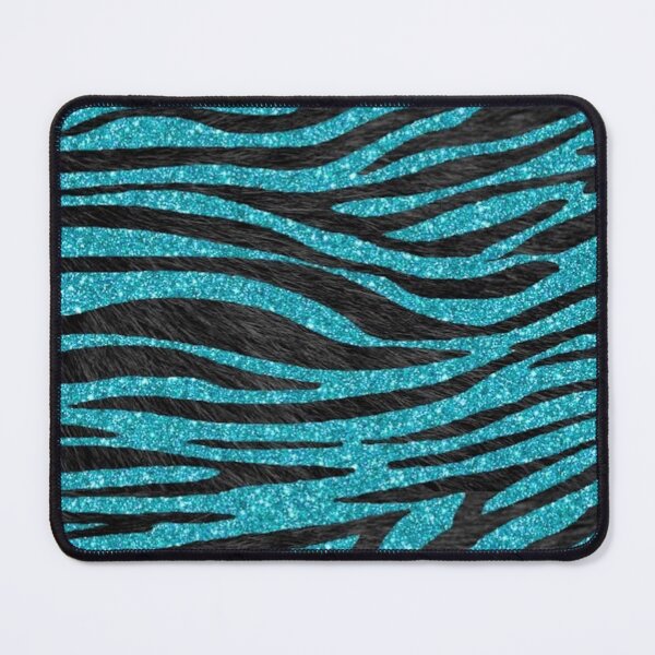 Item preview, Electric Blue Glitter Zebra Print | McBling Scene Kid & Y2K Party Girl Aesthetic designed and sold by BrontesWhimsyStore.