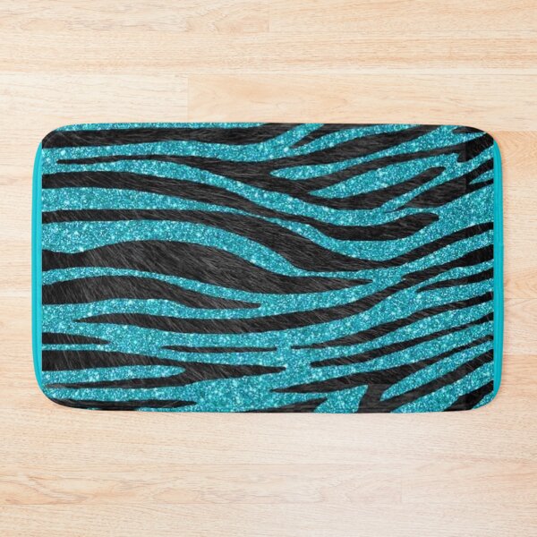 Item preview, Electric Blue Glitter Zebra Print | McBling Scene Kid & Y2K Party Girl Aesthetic designed and sold by BrontesWhimsyStore.