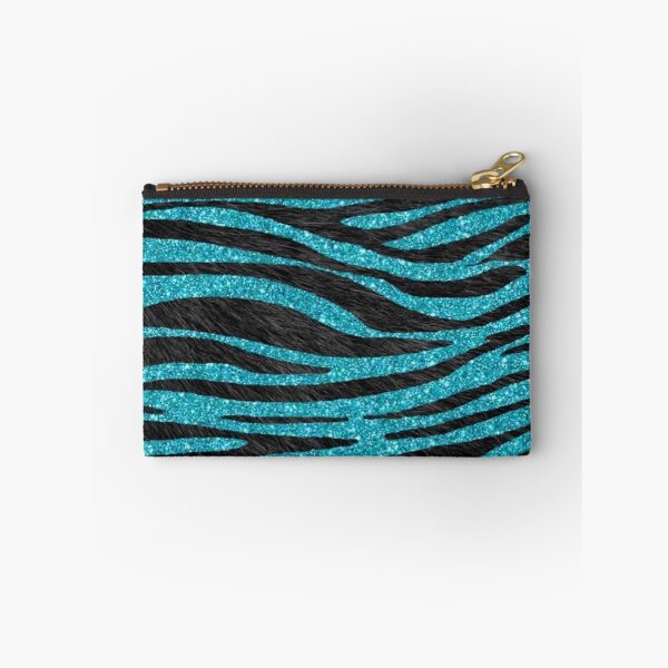 Item preview, Electric Blue Glitter Zebra Print | McBling Scene Kid & Y2K Party Girl Aesthetic designed and sold by BrontesWhimsyStore.