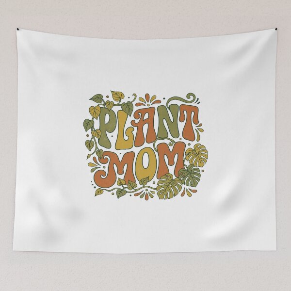 Item preview, Plant Mom Retro 70s Groovy Typography Boho Botanical Vines designed and sold by WorldShop17.