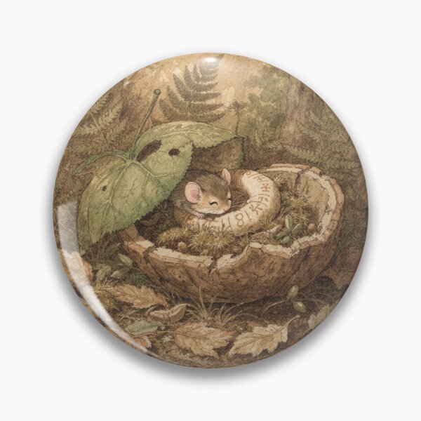 Item preview, The Sleepy Dormouse Tucked In A Walnut Shell designed and sold by PictorialWhimsy.