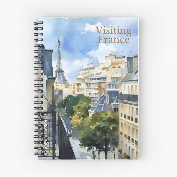 Item preview, Visiting France designed and sold by EllaLee- Beautiful Notebook Journals to hold your memories.