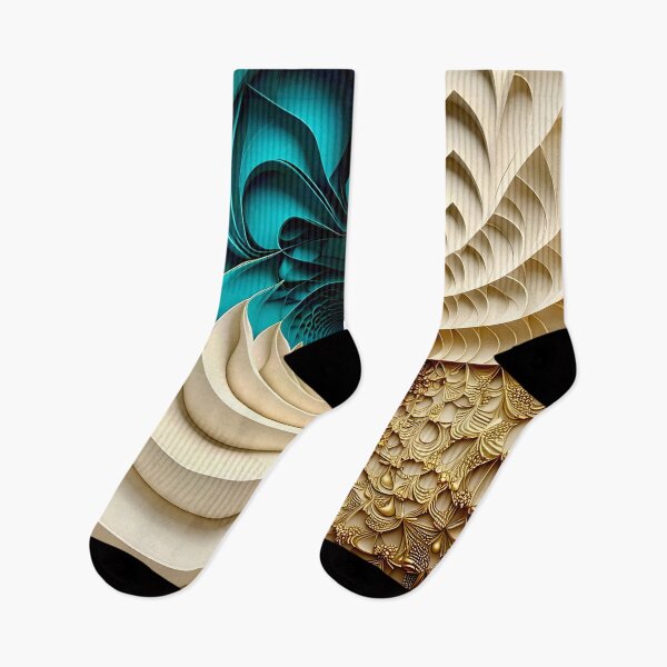 Item preview, Teal and Gold Caviar Bead Geometric Spiral designed and sold by Vicky Brago-Mitchell®.