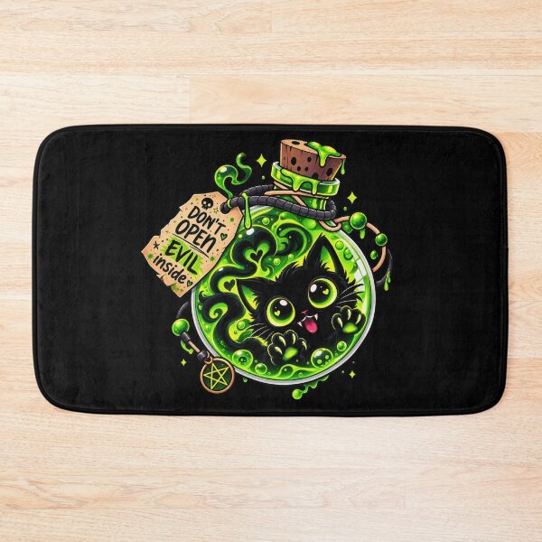 Item preview, Bottled Kittie Menace - Evil cute Black Cat - Aesthetic Design designed and sold by Just4Sinners.