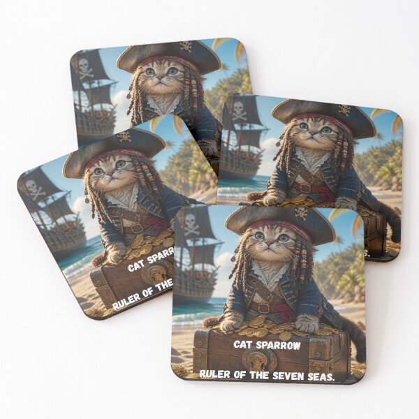 Item preview, Cat Sparrow The Cute Kitten Pirate Captain designed and sold by SALVO180674.