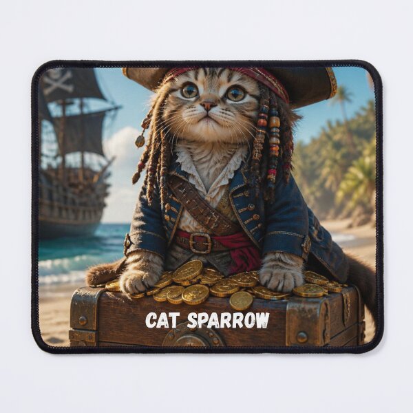 Item preview, Cat Sparrow The Cute Kitten Pirate Captain designed and sold by SALVO180674.