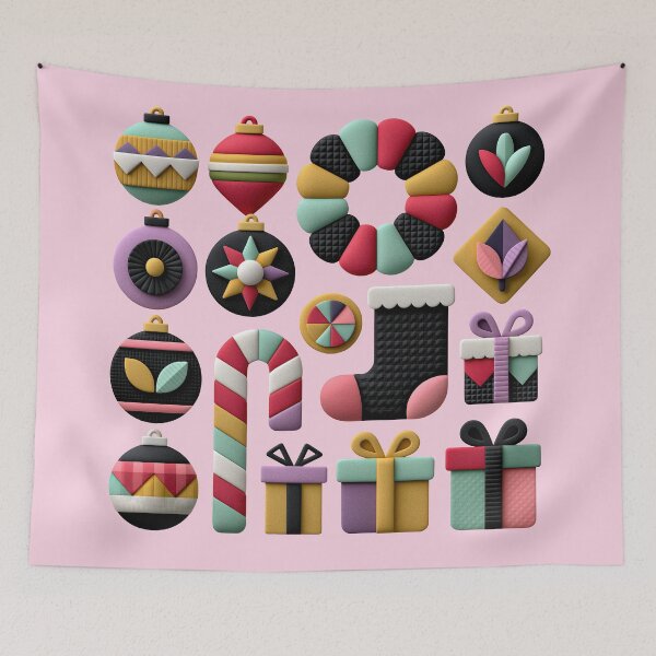 Item preview, Colorful 3D Christmas Ornaments and Gifts Set designed and sold by colorful-white.