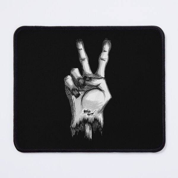 Item preview, Peace Sign Scar-E-Moji (Noir Monochrome Edition) designed and sold by Grimmlar.