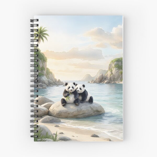 Item preview, Panda Couple Seaside Paradise designed and sold by naragon4289.