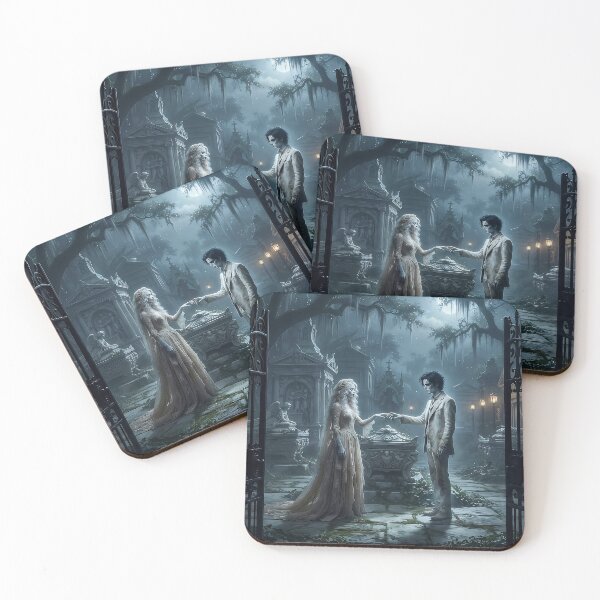Item preview, Eternal Embrace in the Moonlight: A Gothic Cemetery Love Story designed and sold by AfresStudio.
