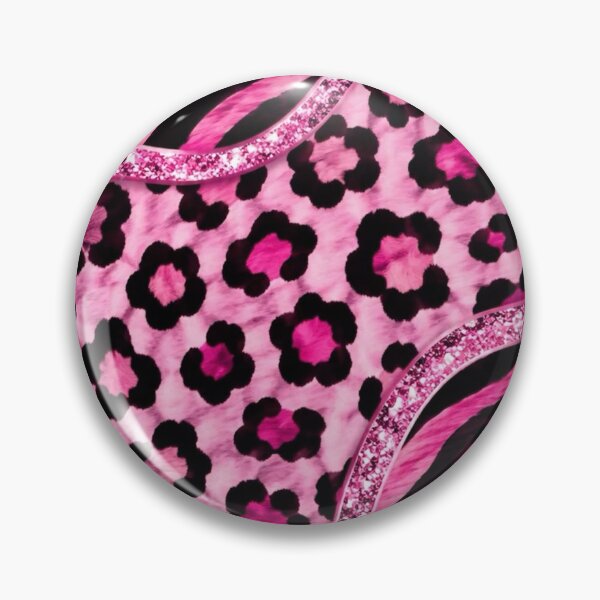 Item preview, Hot Pink Glitter Animal Print Collage | McBling Girly Y2K & Pink Scene Aesthetic designed and sold by BrontesWhimsyStore.