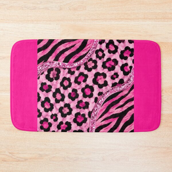 Item preview, Hot Pink Glitter Animal Print Collage | McBling Girly Y2K & Pink Scene Aesthetic designed and sold by BrontesWhimsyStore.