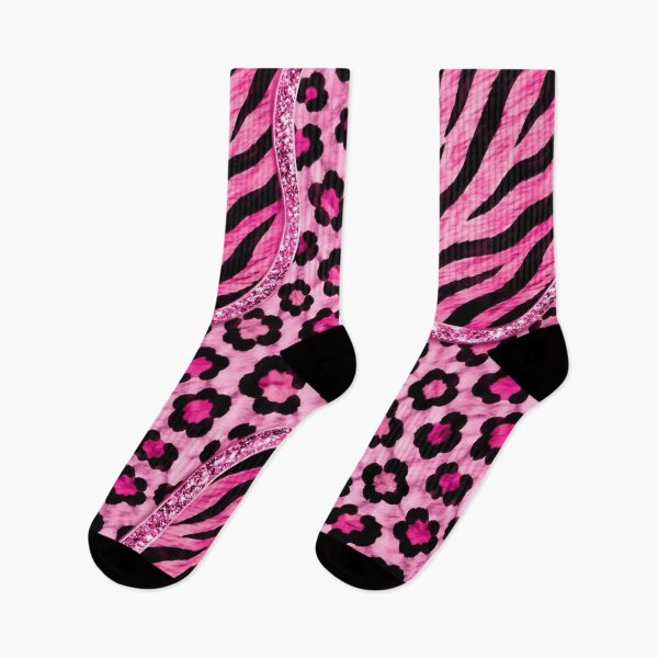 Item preview, Hot Pink Glitter Animal Print Collage | McBling Girly Y2K & Pink Scene Aesthetic designed and sold by BrontesWhimsyStore.