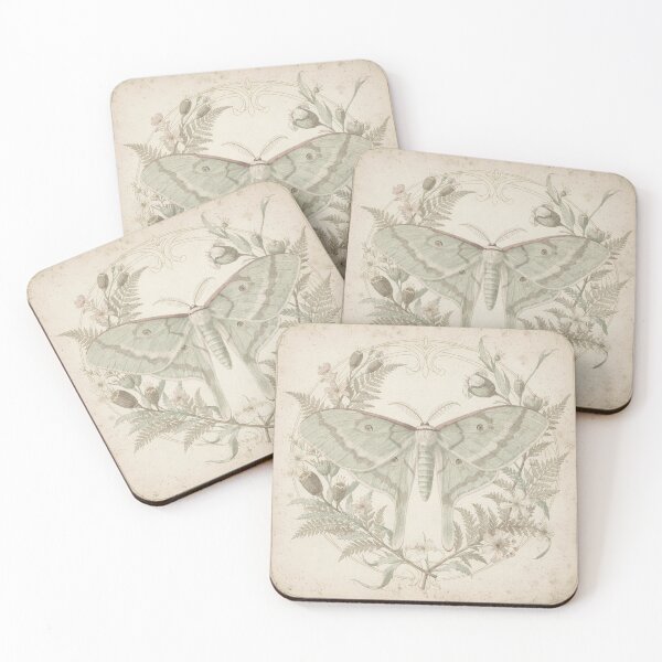 Item preview, Luna Moth Botanical Plate With Gold Accents designed and sold by PictorialWhimsy.
