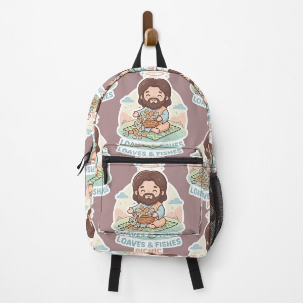 Item preview, Loaves And Fishes Picnic Cute Kawaii Jesus Miracle designed and sold by Artemis & Woven Collective.