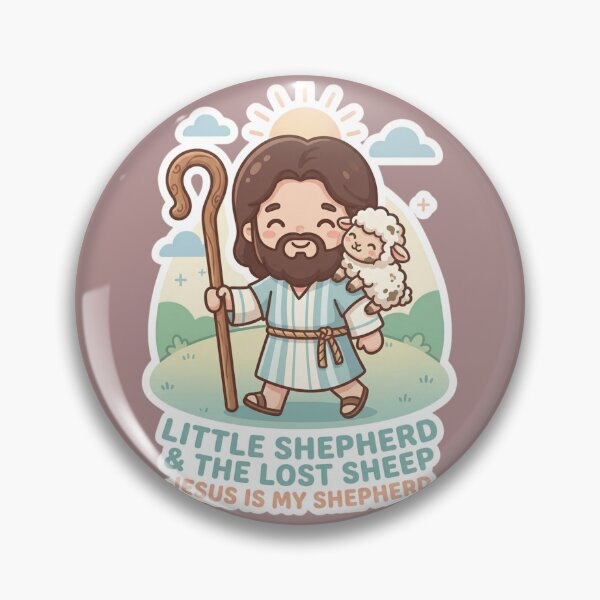 Item preview, Little Shepherd And The Lost Sheep Cute Jesus Sticker designed and sold by Artemis & Woven Collective.
