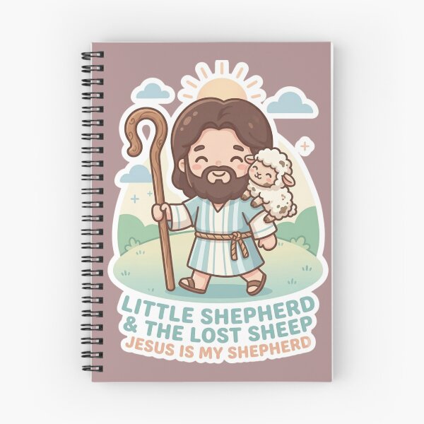 Item preview, Little Shepherd And The Lost Sheep Cute Jesus Sticker designed and sold by Artemis & Woven Collective.