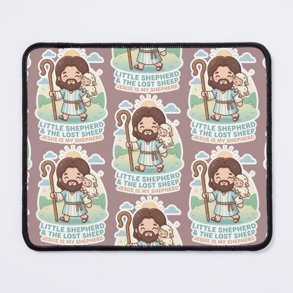 Item preview, Little Shepherd And The Lost Sheep Cute Jesus Sticker designed and sold by Artemis & Woven Collective.