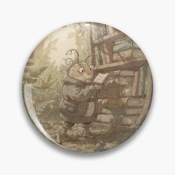 Item preview, The Caterpillar Librarian And His Seed-Pod Stacks designed and sold by PictorialWhimsy.
