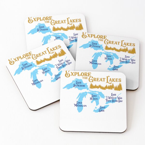 Item preview, Explore the Great Lakes Vintage Map designed and sold by KireVeronica.