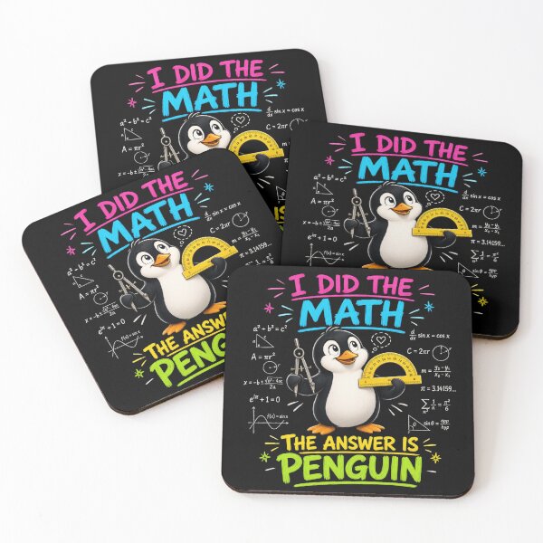 Item preview, I Did The Math The Answer Is Penguin Funny Math Teacher designed and sold by CF_VintageDesign.