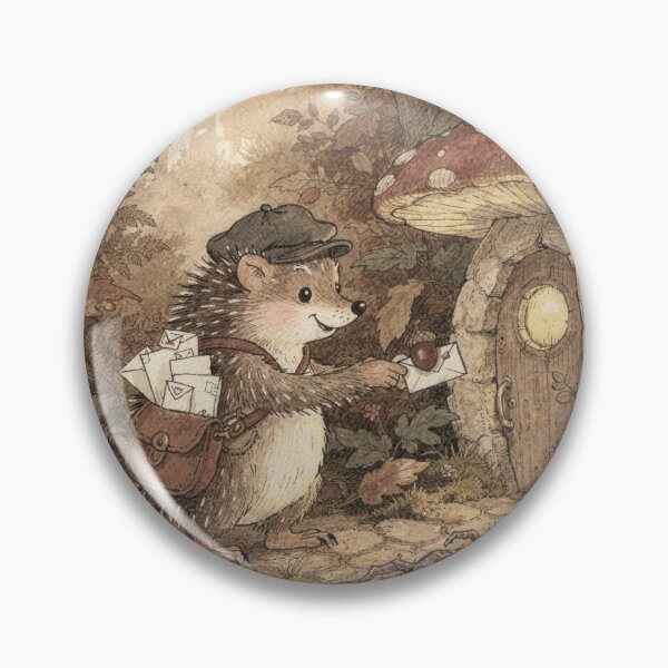 Item preview, The Hedgehog Postmans Acorn Delivery designed and sold by PictorialWhimsy.