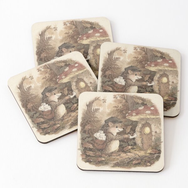 Item preview, The Hedgehog Postmans Acorn Delivery designed and sold by PictorialWhimsy.