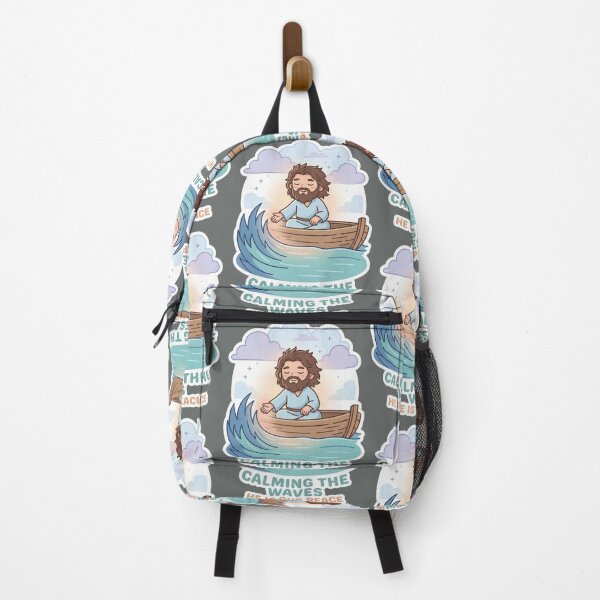 Item preview, Calming The Waves He Is Our Peace Chibi Jesus Sticker designed and sold by Artemis & Woven Collective.