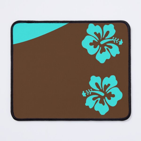 Item preview, Y2K Turquoise Hibiscus & Brown Wave | Cute Girly Summer Retro Aesthetic designed and sold by BrontesWhimsyStore.