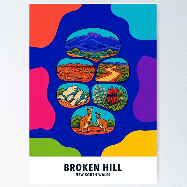 Item preview, Broken Hill Living Desert and Barrier Ranges designed and sold by Print My Town.