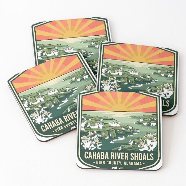 Item preview, Cahaba River Shoals Vintage Travel Badge Sticker Alabama designed and sold by DetourDgn.
