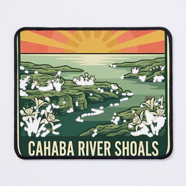 Item preview, Cahaba River Shoals Vintage Travel Badge Sticker Alabama designed and sold by DetourDgn.