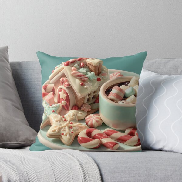 Item preview, Cozy Pastel Gingerbread House and Hot Chocolate designed and sold by colorful-white.