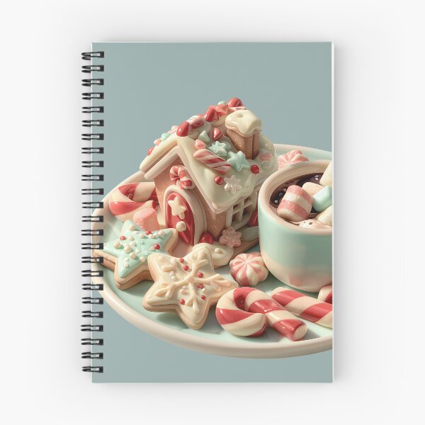 Item preview, Cozy Pastel Gingerbread House and Hot Chocolate designed and sold by colorful-white.