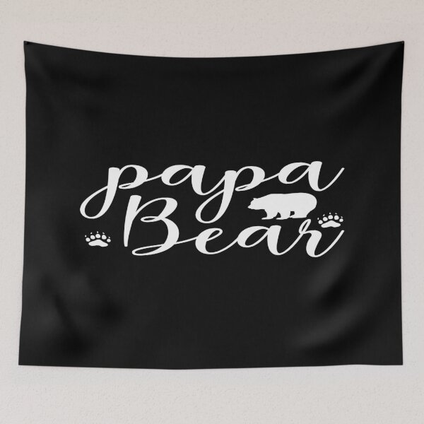 Item preview, Papa Bear with Cute Paw Prints Outdoor Dad Graphic Tee designed and sold by phassystore.