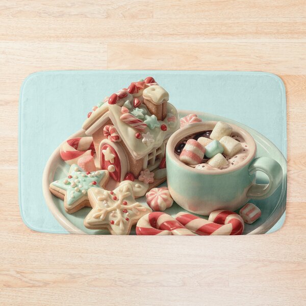 Item preview, Cozy Pastel Gingerbread House and Hot Chocolate designed and sold by colorful-white.