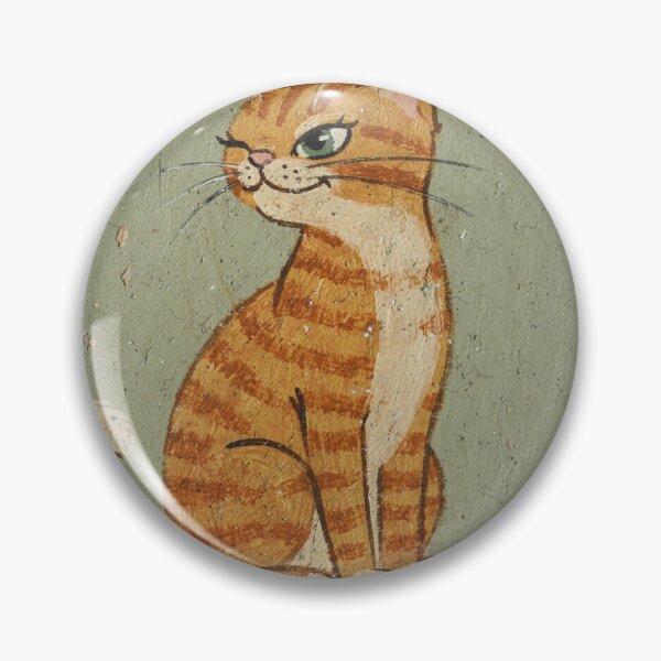 Item preview, Certified Menace (Smug Orange Tabby Folk Cat) designed and sold by PictorialWhimsy.