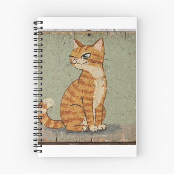 Item preview, Certified Menace (Smug Orange Tabby Folk Cat) designed and sold by PictorialWhimsy.