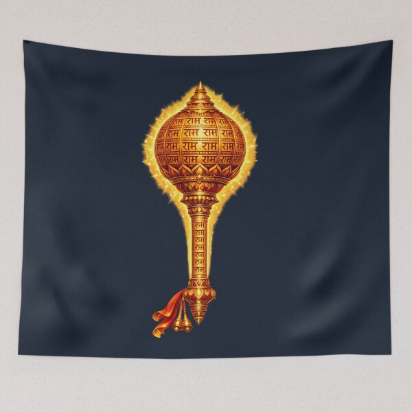 Item preview, Hanuman Gada Ram Name Sacred Art designed and sold by hutofdesigns.