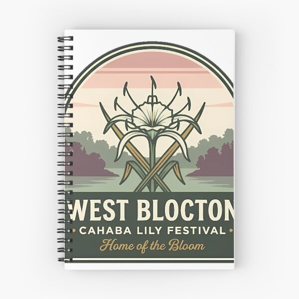 Item preview, West Blocton Cahaba Lily Festival Vintage Badge Sticker designed and sold by DetourDgn.