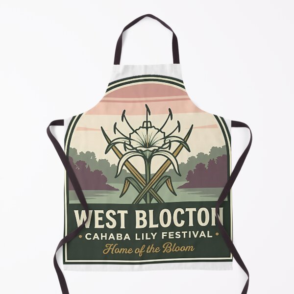 Item preview, West Blocton Cahaba Lily Festival Vintage Badge Sticker designed and sold by DetourDgn.